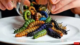 Tiny Insects Glass Jar ASMR 🐞🦋🐜🕷️🐛 | Hyper Realistic Miniature Bug Compilation | Satisfying ASMR