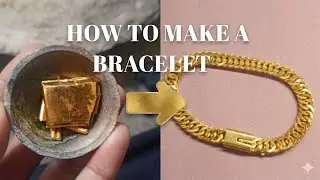 How to make a 24k gold bracelet.             tutorial video 