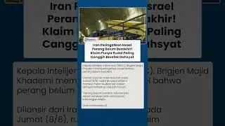 Iran Peringatkan Israel Perang Belum Berakhir, Gertak Pakai Rudal Canggih Bawa Efek Paling Dahsyat