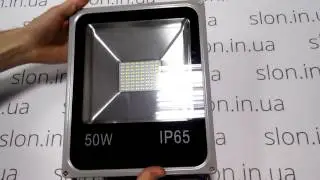 Светодиодный прожектор 50W slim SMD, 4500lm, 6500К холодный белый IP65