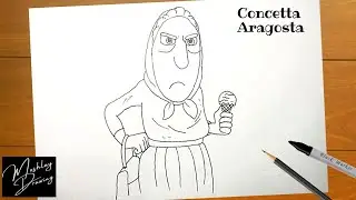 How to Draw Concetta Aragosta from Disney Pixar LUCA