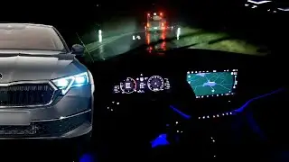 Are LED Matrix Headlights Worth It? Skoda Octavia IV Facelift 2025 POV NIGHT DRIVE