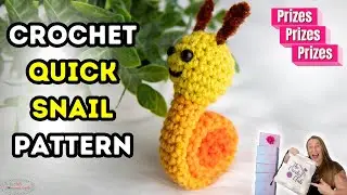 This Crochet SNAIL is QUICK and Adorably Easy! 🐌 FREE + Prizes + The Crochet Club