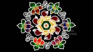 2026 సంక్రాంతి చుక్కల ముగ్గులు|Pandaga muggulu|Rangoli designs|color muggulu|Trendyanimation Rangoli