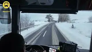 POV: Driving a Bus in Snow ❄️ | Germany Bus Driver Life