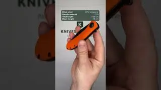Trollsky Knives Mandu Evo MTE015 Blackwashed MagnaCut, Orange G10, pocket knife