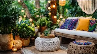 Boho Holiday Garden Decor Ideas : Vibrant Lights, Textures & Joyful Outdoor Vibes ! 🎨