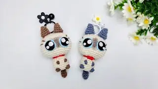 Cute Siamese Cat Keychain &ndash; Easy Crochet Amigurumi Kitten for Beginners #crochet #knittig #amigurumi