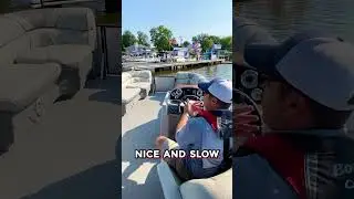 How to Pull Up to our Fuel Dock on Lake Hopatcong: Bridge Marina Docking Tips PART 1 #shorts
