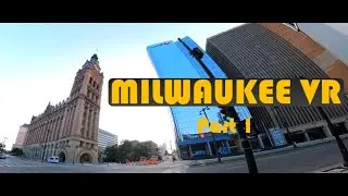 MIlwaukee Downtown Morning Bike Ride in VR 360