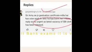 #ArmyGraduate can apply for SBI JA exam or not. #sbiclerk2024notification #sbija2024 #bankjobs