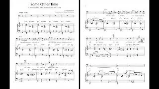 Some Other Time - Tony Bennett and Bill Evans Transcription