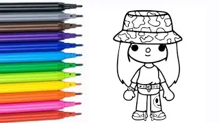 Coloring book about the game Toka Bok and its characters, color it