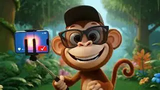 Bandar Bana Vlogger 😱 | Jungle Se Viral YouTube Shorts | Funny Monkey Video 🐒🍌