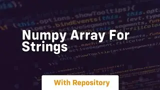 numpy array for strings