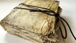 Fabric Plaster Art Journal Flip Through | Raw, Grungy, Textured Pages | Artist Book