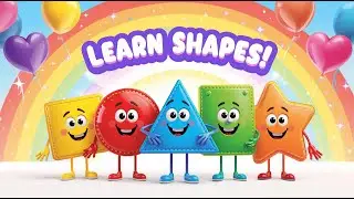 Learn Shapes for Kids | Square Circle Triangle Song | Fun 3D Shape Song for Toddlers