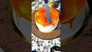 bakery style cake 🎉🧡#trending #cake #shortsfeed #cakedesign #bakery #youtube #shorts #viral