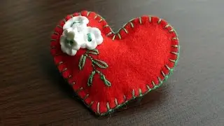Making a Felt Heart Brooch