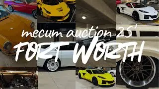 saturday vlog || mecum auction 2025, ferrari, porsche 🏎️