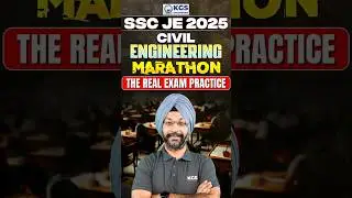 SSC JE 2025 Civil Marathon: Real Exam Level Practice Starts Now! #sscje #civilengineering #kgs