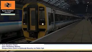 TS Classic Class 158 Express Sprinter Glasgow Queen Street to Edinburgh via Falkirk High
