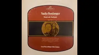 Nadia Boulanger, Monteverdi &ndash; Madrigals (1969)