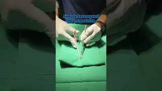 Simple interrupted suture pattern : Basic, Strong, Reliable 🧵 #surgery #medico #doctor #ytshorts #yt