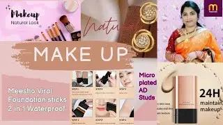 Meesho Viral Foundation Makeup🥰👌Stick & Brush 2in1Waterproof#APNAFASHIONS#FoundationStick#2in1Makeup