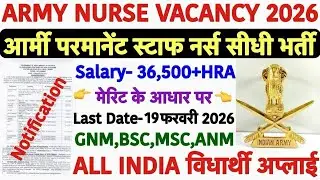 ARMY STAFF NURSE RECRUITMENT 2026💐ECHS Nursing Assistant Vacancy 2026💐Staff Nurse Vacancy 2026
