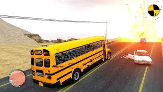 GTA 4 Crazy School Bus Crashes Ep.26