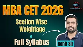 MBA CET 2026 | Complete Section Weightage & Paper Pattern Guide | By Rohit Sir 