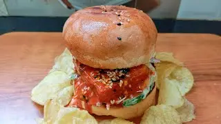 Korean Burger Recipe | Crispy Korean Paneer Burger | Burger | Fast Food @RitaCooks 