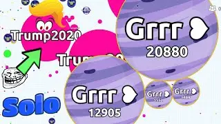 INSANE 65K+ SCORE SOLO AGARIO DOMINATION IN PARTY MODE ( Solo Agar.io Gameplay )