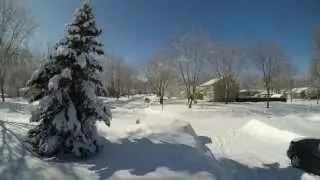Minnesota snow storm time-lapse 2/13/14 (16x speed)
