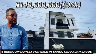 INSIDE a ₦140,000,000($96k)4 BEDROOM DUPLEX FOR SALE IN SANGOTEDO AJAH LAGOS
