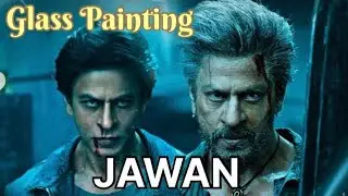 JAWAN movie double SRK Glass Painting || Shahrukh Khan Painting#glassart#srk#jawan#king#bollywood