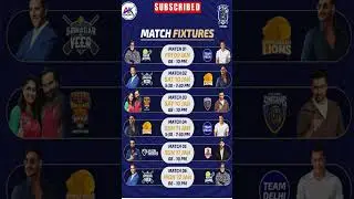 ISPL fixtures 2026 Indian Street Premier League #cricket #ispl2025 #isplt10live  #ipl #rcb#india