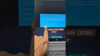 HP LAPTOP System Fan (90B) ERROR | Fan Faulty #likeandsubscribe #hplaptop ✨✨✨
