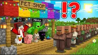 JJ and Mikey Opened a PET SHOP in Minecraft ?! - Maizen Challenge