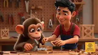 Monkey Mayhem in the Workshop | Moral Story for Kids | Learn English Through Fables