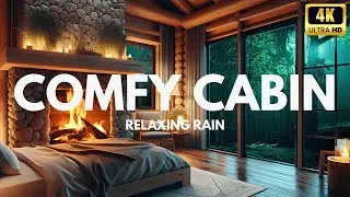 COMFY CABIN IN THE FLOREST - RELAXING FIREPLACE SONG