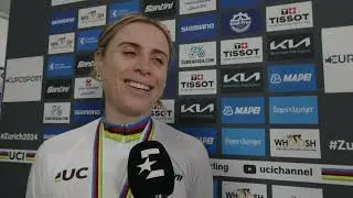 Brodie Chapman - Interview at the finish - World Championships Mixed Relay TTT (Z&uuml;rich) 2024