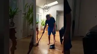 My husband#cleaning #Asian Broom#house #goodjob #youtubeshorts #shortvideo