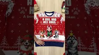 This ugly sweater makes every dog mom shine with holiday cheer #gifts #giftideas #christmas #dogmom