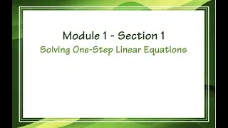 990 Module 1 Section 1