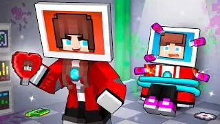 JJ COMPUTER and CRAZY Girl COMPUTER - Love Story - Maizen Minecraft Animation