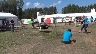 OHM2013: Ostrichcopter testflight @ Rainbow Island - Quad Copter