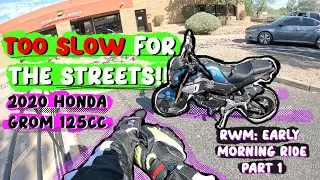 СЛИШКОМ МЕДЛЕННО!! [Honda Grom 2020] &mdash; Ride With Me: утренняя поездка! РЕГИСТРАЦИЯ GROMMIE :0