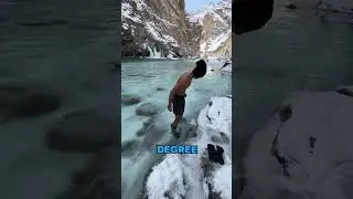 Ladakh mein -20 degree temperature mein ice bath liya